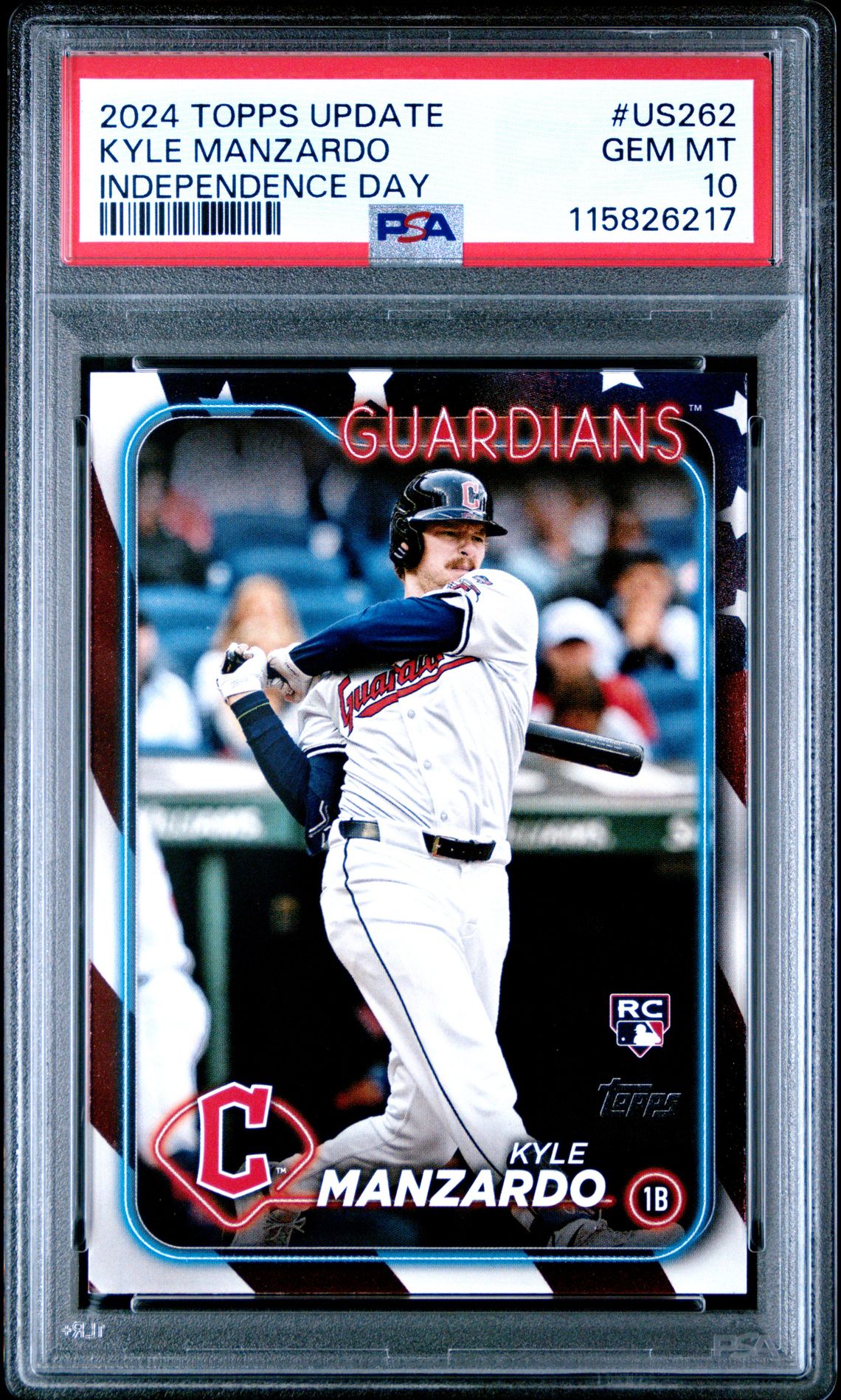 2024 Topps Update Kyle Manzardo #Us262 (Independence Day) Gem Mt 10 front