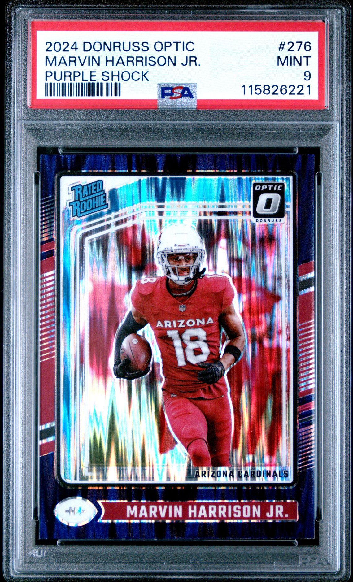 2024 Panini Donruss Optic Marvin Harrison Jr. #276 (Purple Shock) Mint 9 front