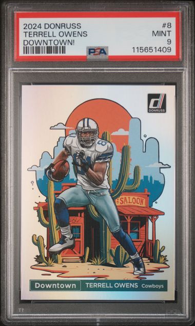 2024 Panini Donruss Downtown! Terrell Owens #8 Mint 9 front