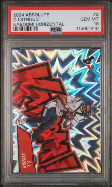 2024 Panini Absolute Kaboom! Horizontal Cj Stroud #2 Gem Mt 10 front