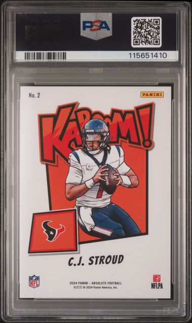 2024 Panini Absolute Kaboom! Horizontal Cj Stroud #2 Gem Mt 10 back