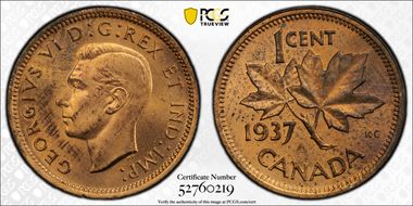 1937 1C Matte SP64RB