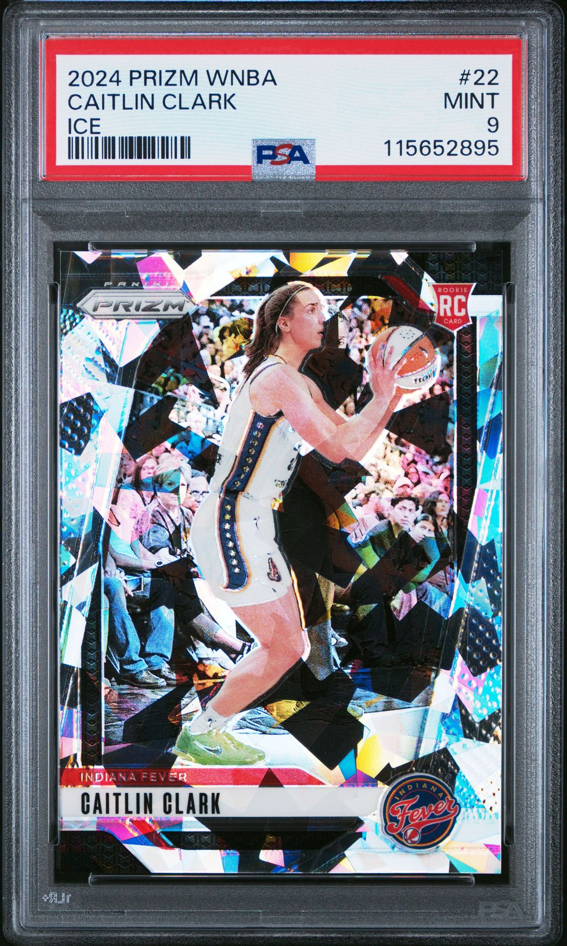 2024 Panini Prizm Wnba Caitlin Clark #22 (Ice) Mint 9 front