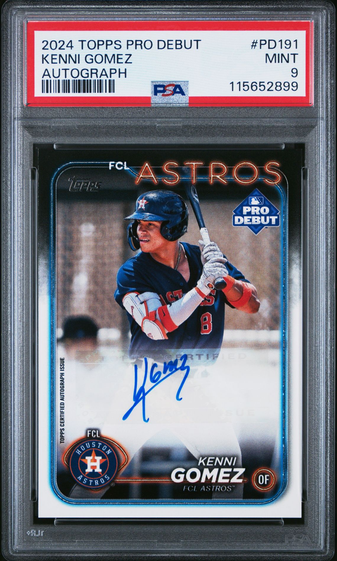 2024 Topps Pro Debut Kenni Gomez #Pd191 (Autograph) Mint 9 front