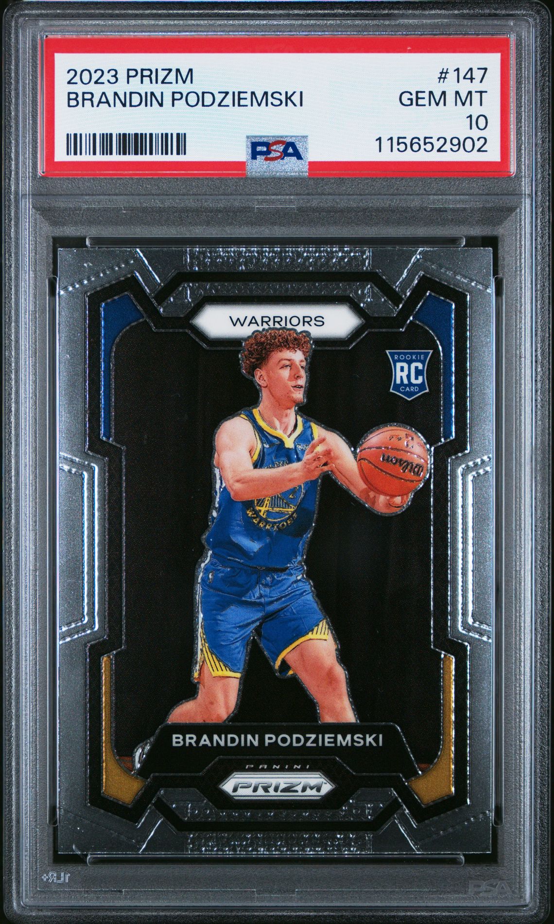 2023 Panini Prizm Brandin Podziemski #147 Gem Mt 10 front
