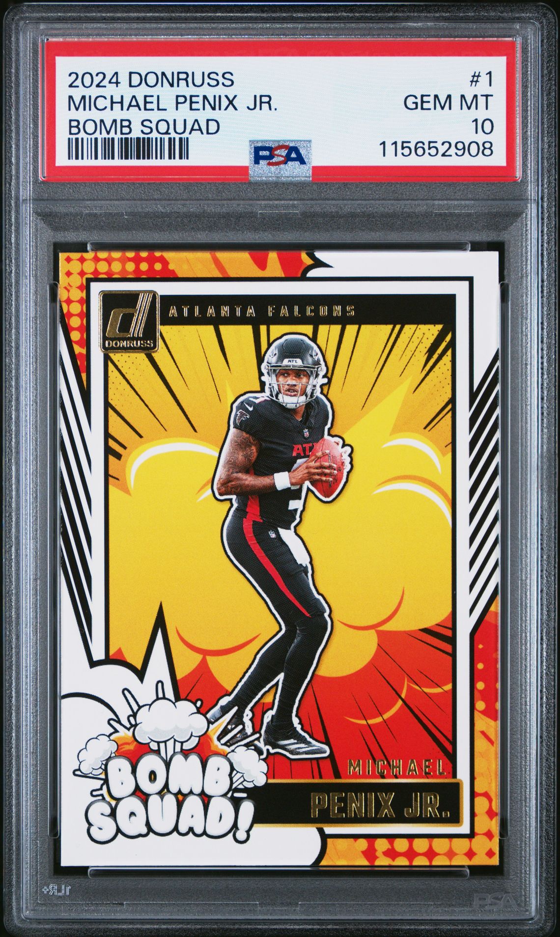 2024 Panini Donruss Bomb Squad Michael Penix Jr. #1 Gem Mt 10 front