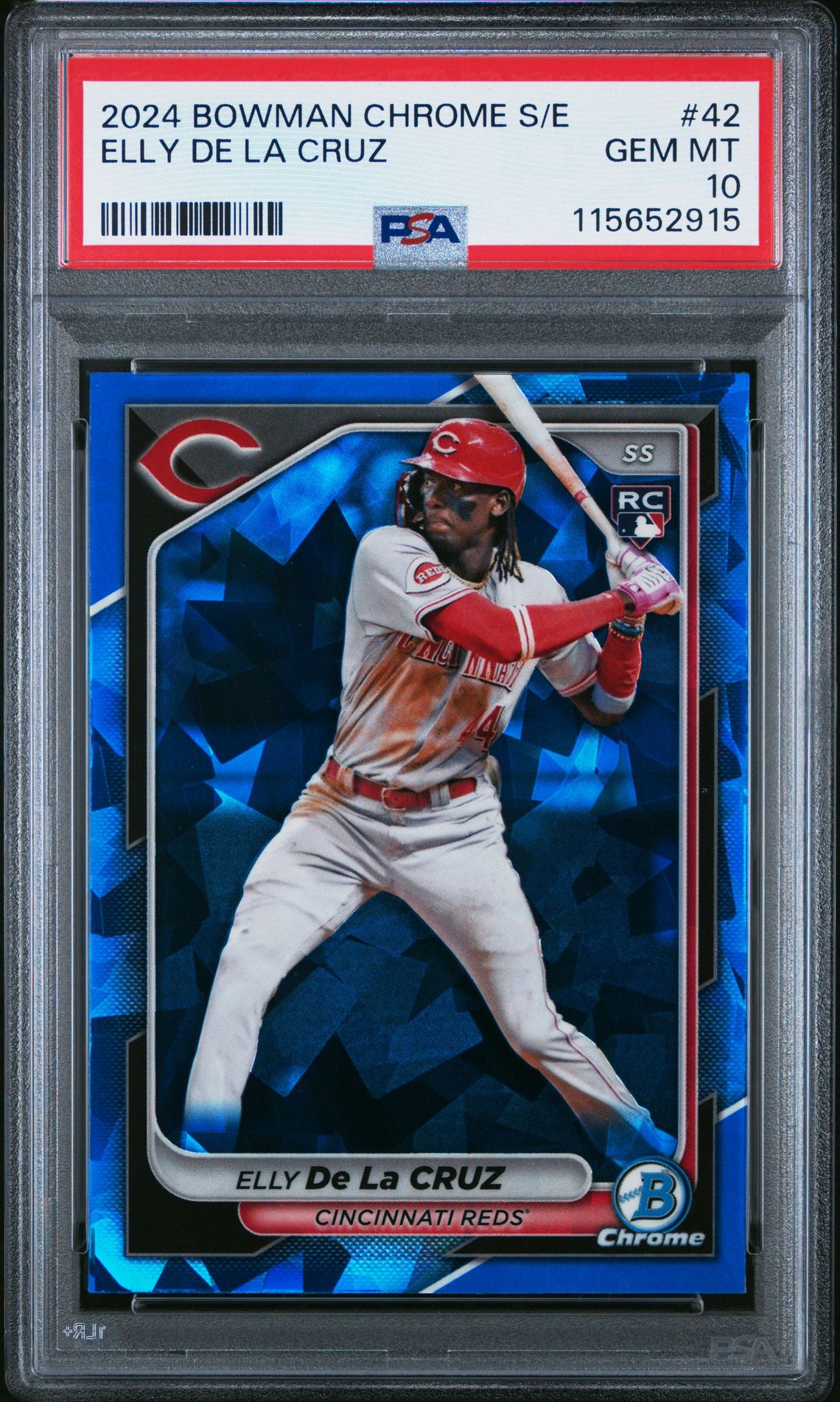 2024 Bowman Chrome Sapphire Edition Elly De La Cruz #42 Gem Mt 10 front