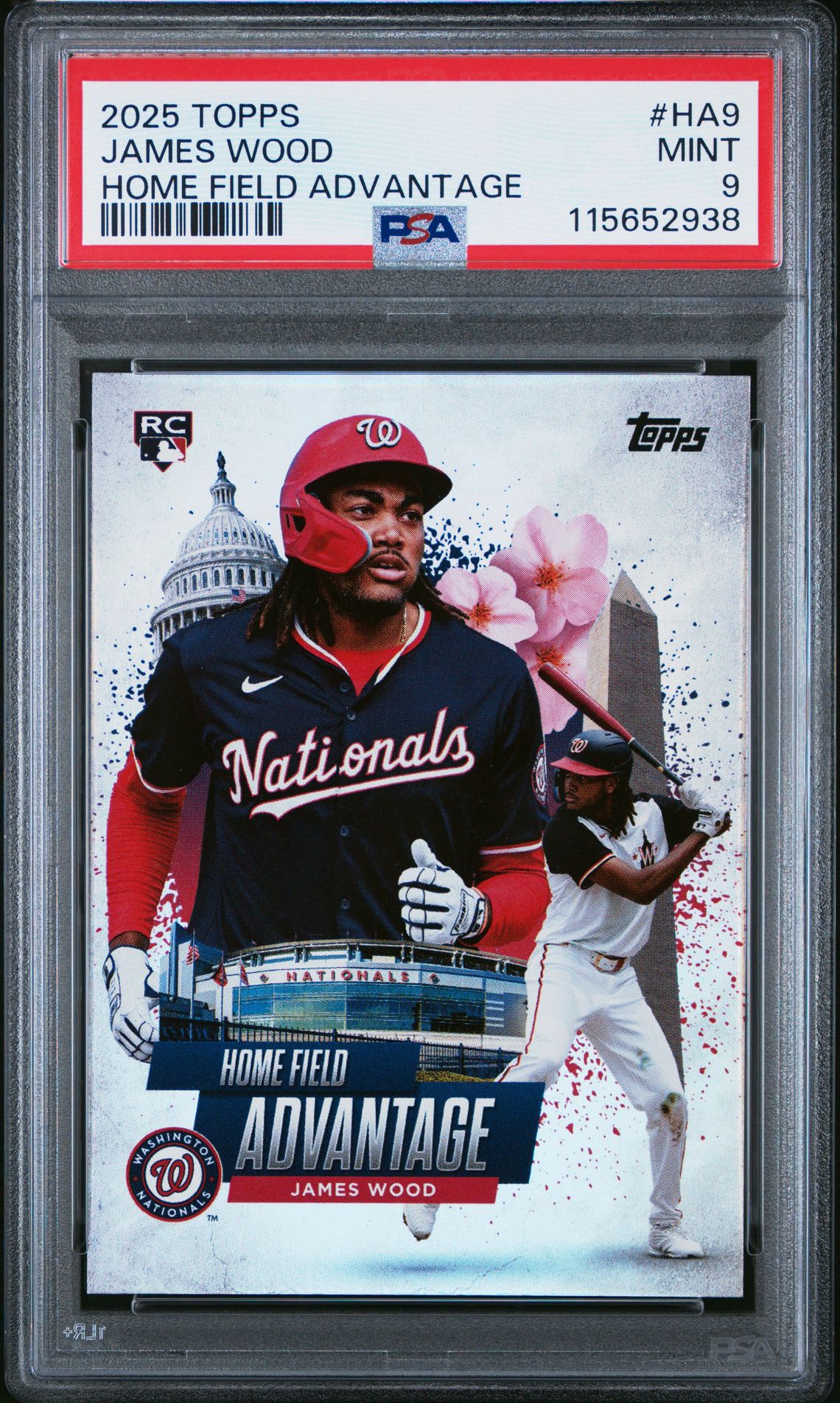 2025 Topps Home Field Advantage James Wood #Ha9 Mint 9 front