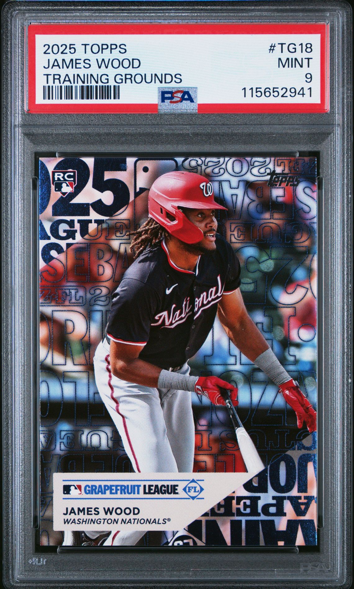 2025 Topps Training Grounds James Wood #Tg18 Mint 9 front