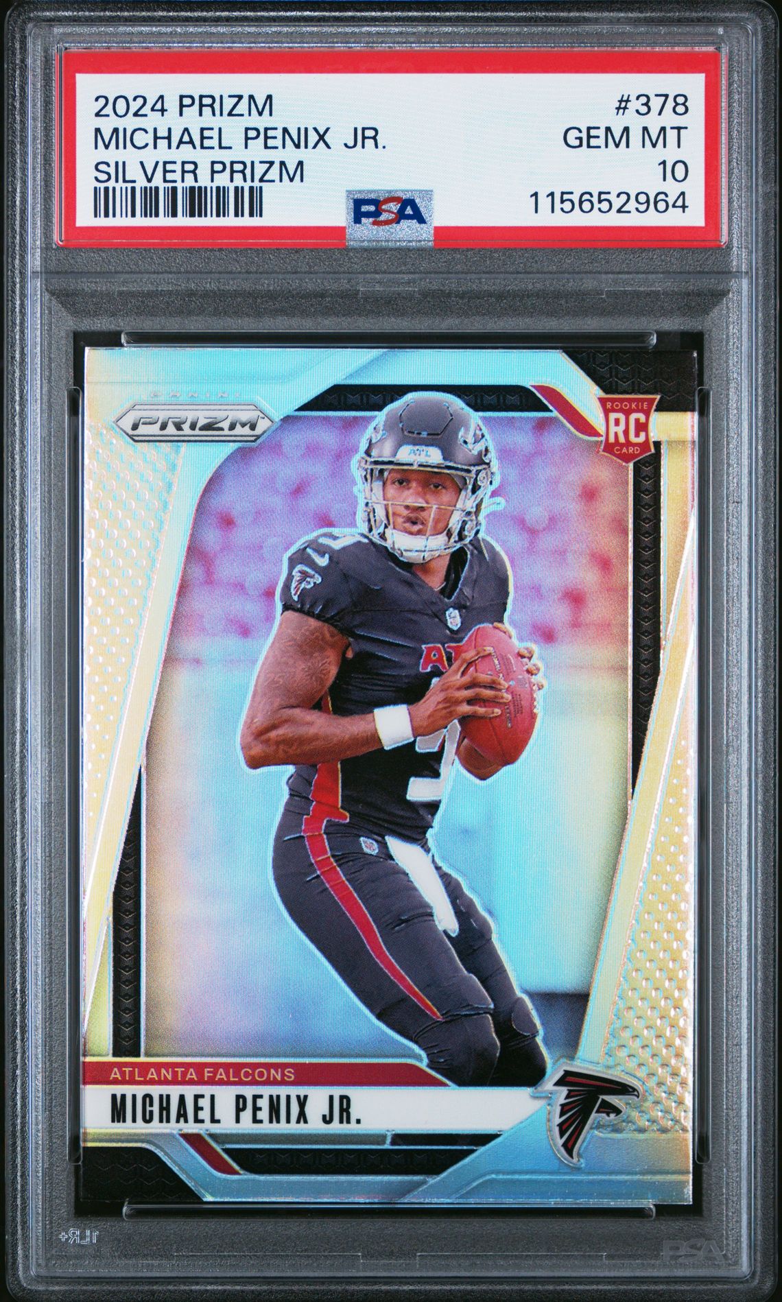 2024 Panini Prizm Michael Penix Jr. #378 (Silver Prizm) Gem Mt 10 front