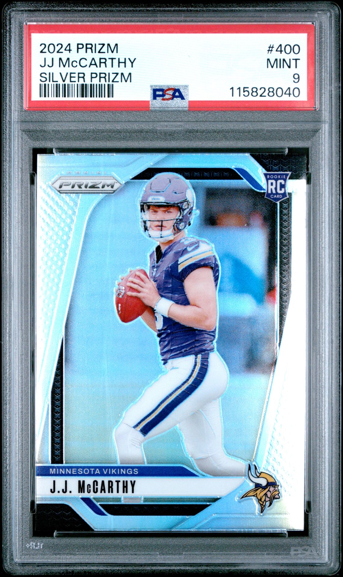 2024 Panini Prizm Jj Mccarthy #400 (Silver Prizm) Mint 9 front