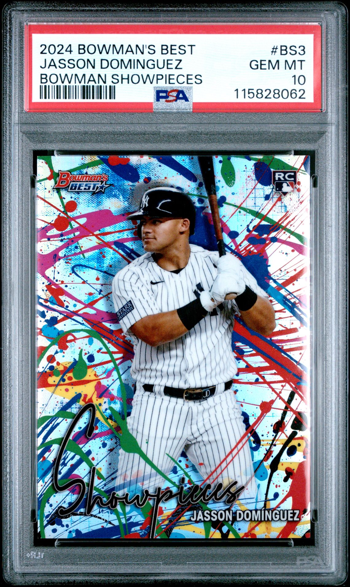 2024 Bowman's Best Bowman Showpieces Jasson Dominguez #Bs3 Gem Mt 10 front