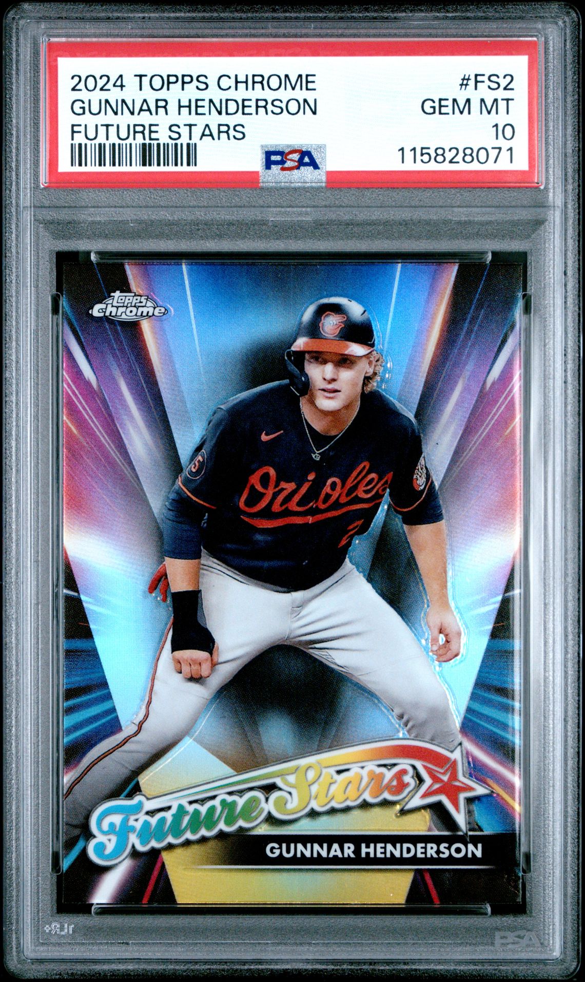 2024 Topps Chrome Future Stars Gunnar Henderson #Fs2 Gem Mt 10 front