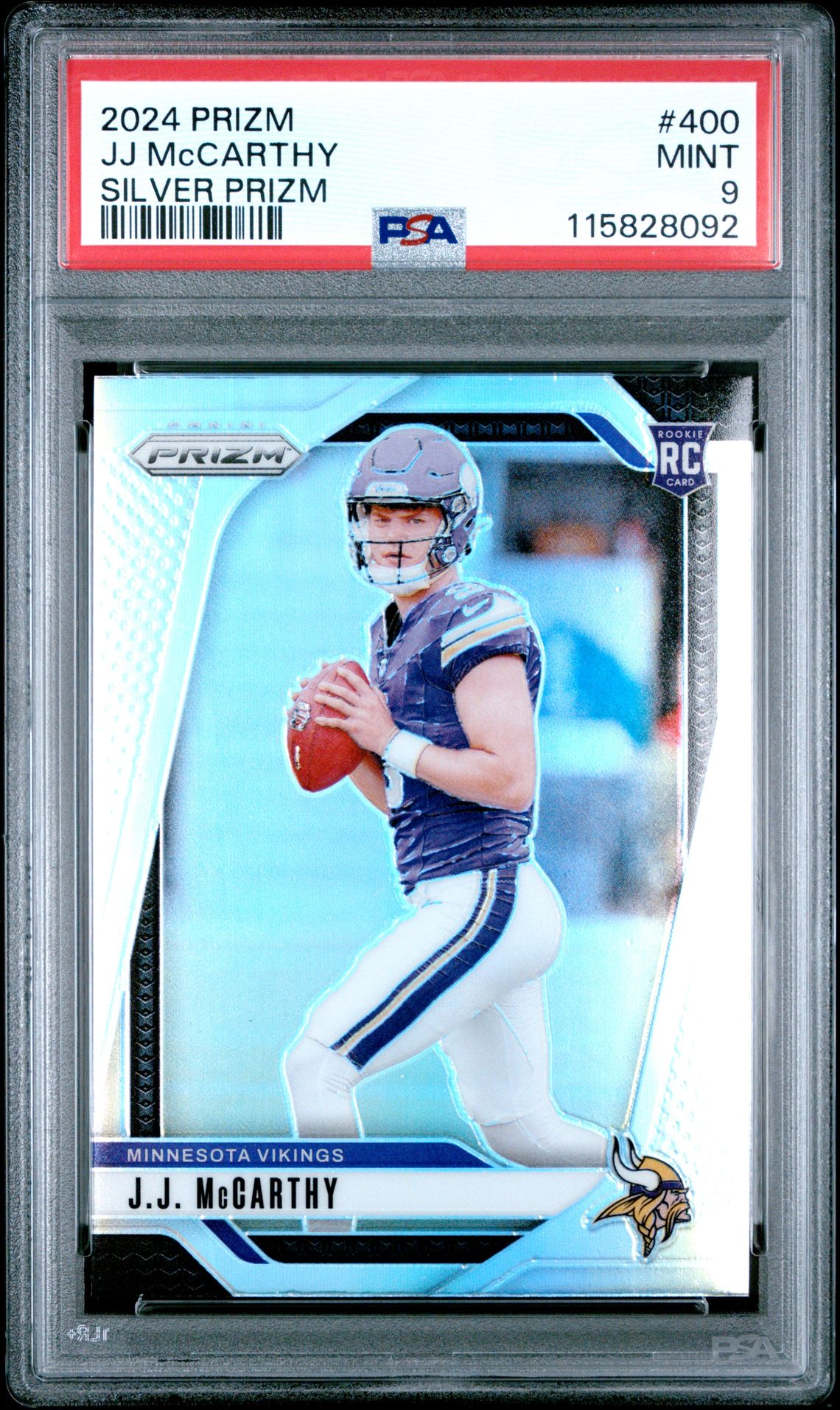 2024 Panini Prizm Jj Mccarthy #400 (Silver Prizm) Mint 9 front