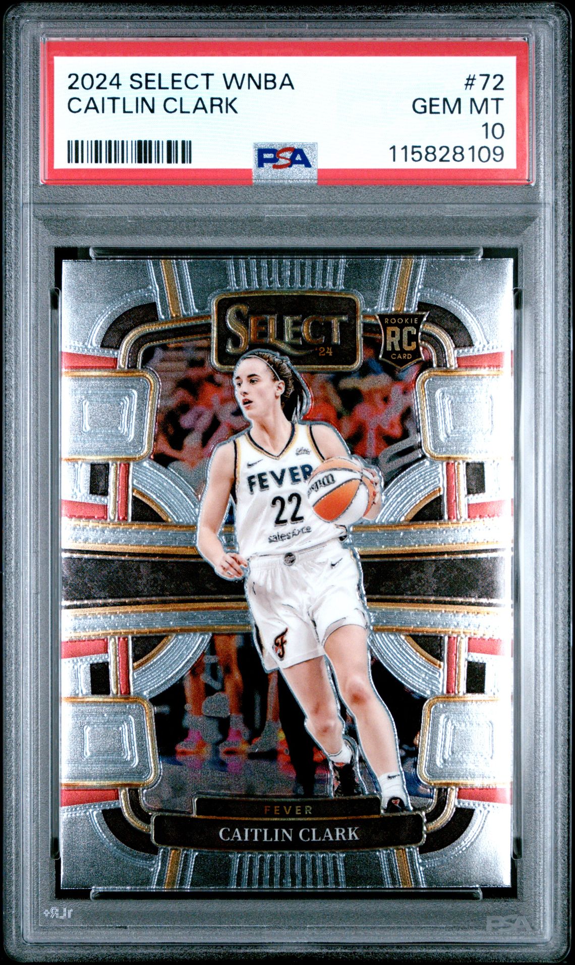 2024 Panini Select Wnba Caitlin Clark #72 Gem Mt 10 front