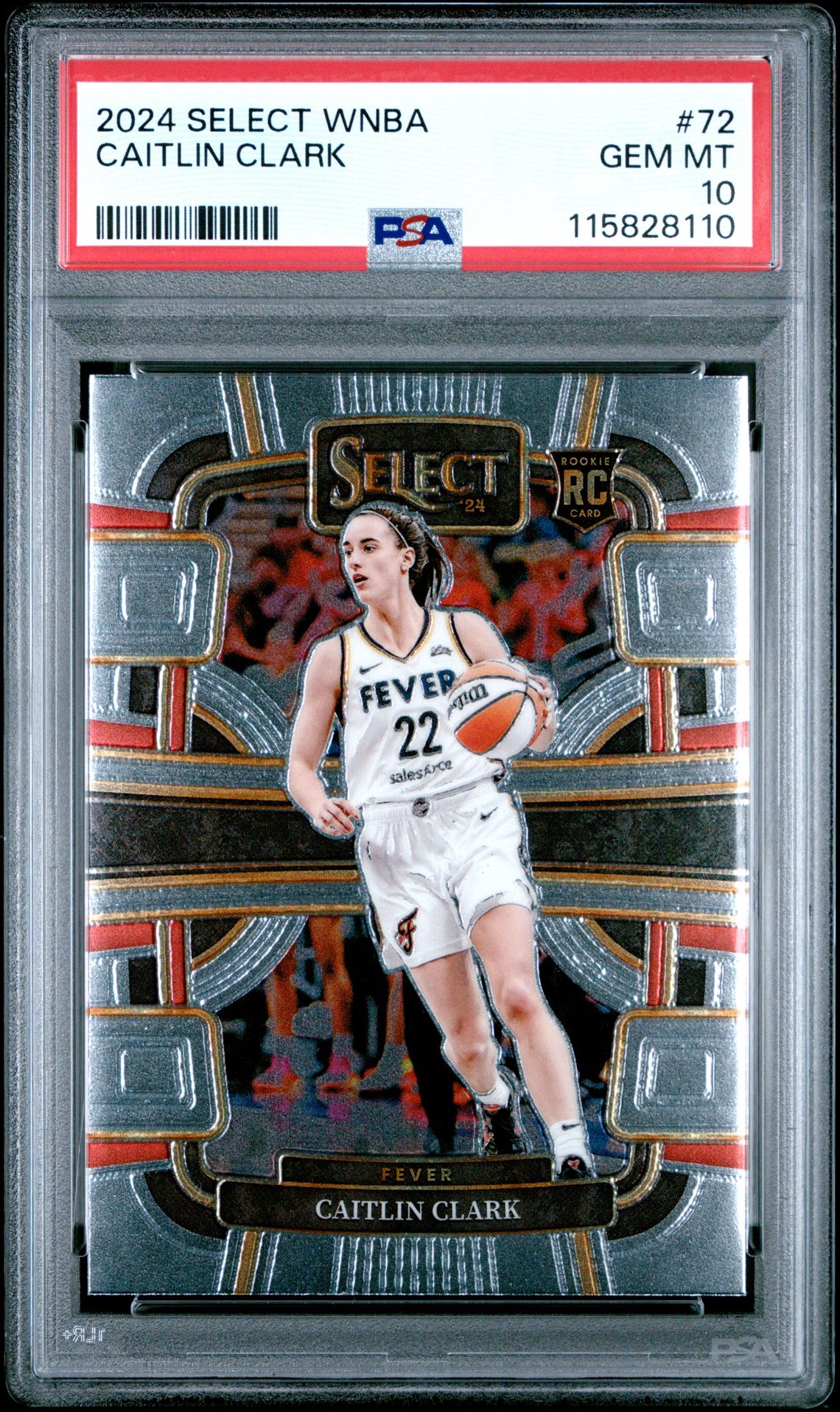 2024 Panini Select Wnba Caitlin Clark #72 Gem Mt 10 front