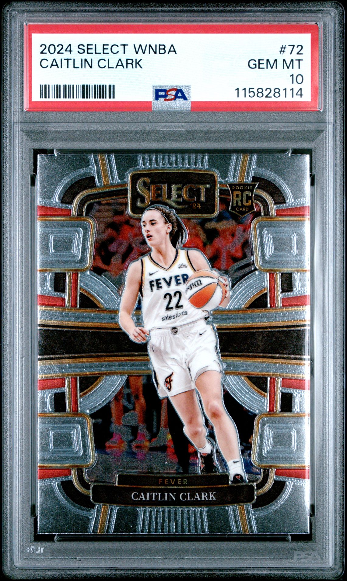 2024 Panini Select Wnba Caitlin Clark #72 Gem Mt 10 front
