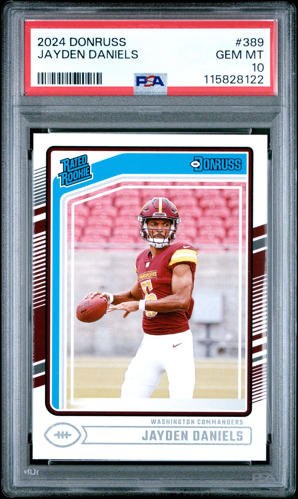 2024 Panini Donruss Jayden Daniels #389 Gem Mt 10 front