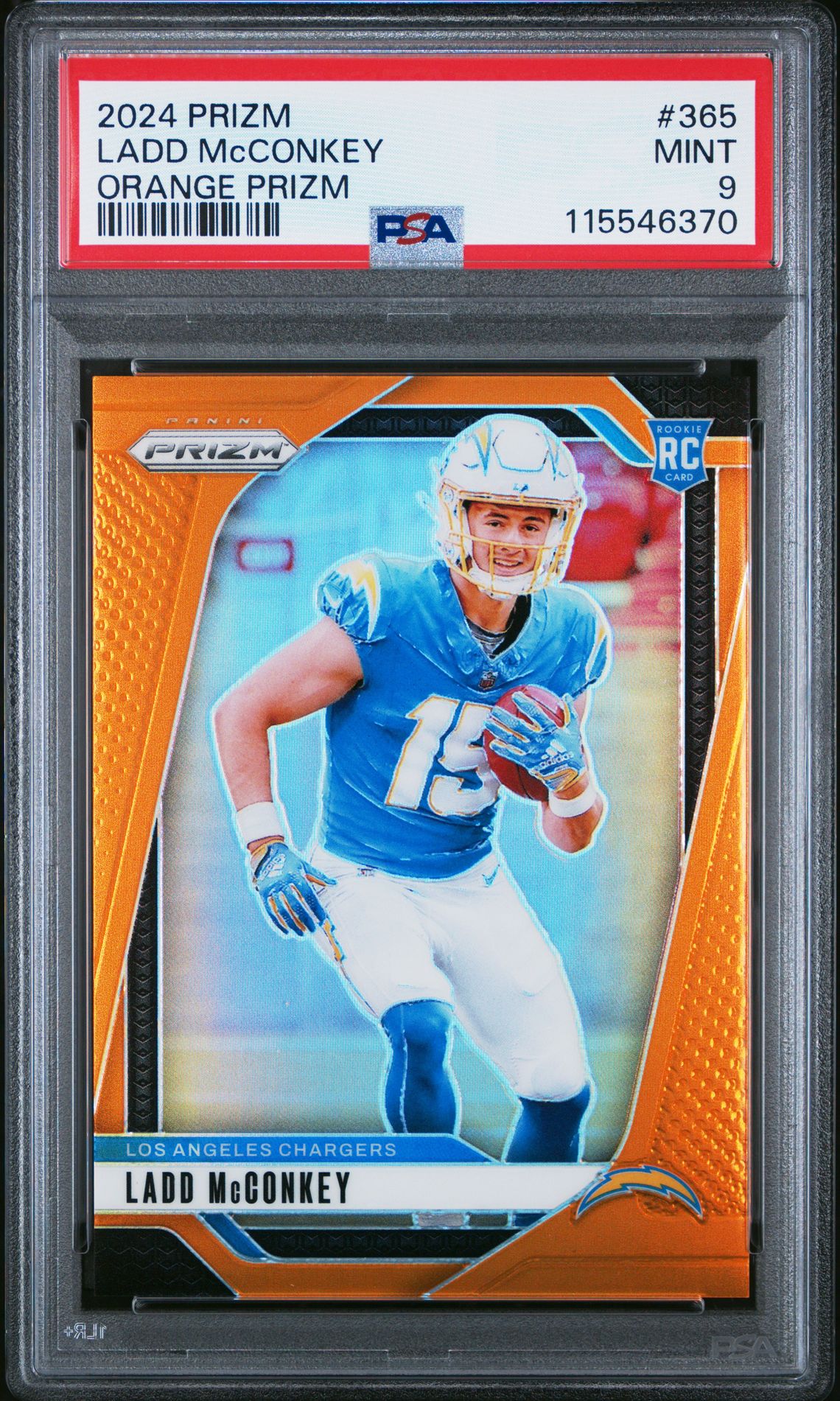 2024 Panini Prizm Ladd Mcconkey #365 (Orange Prizm) Mint 9 front
