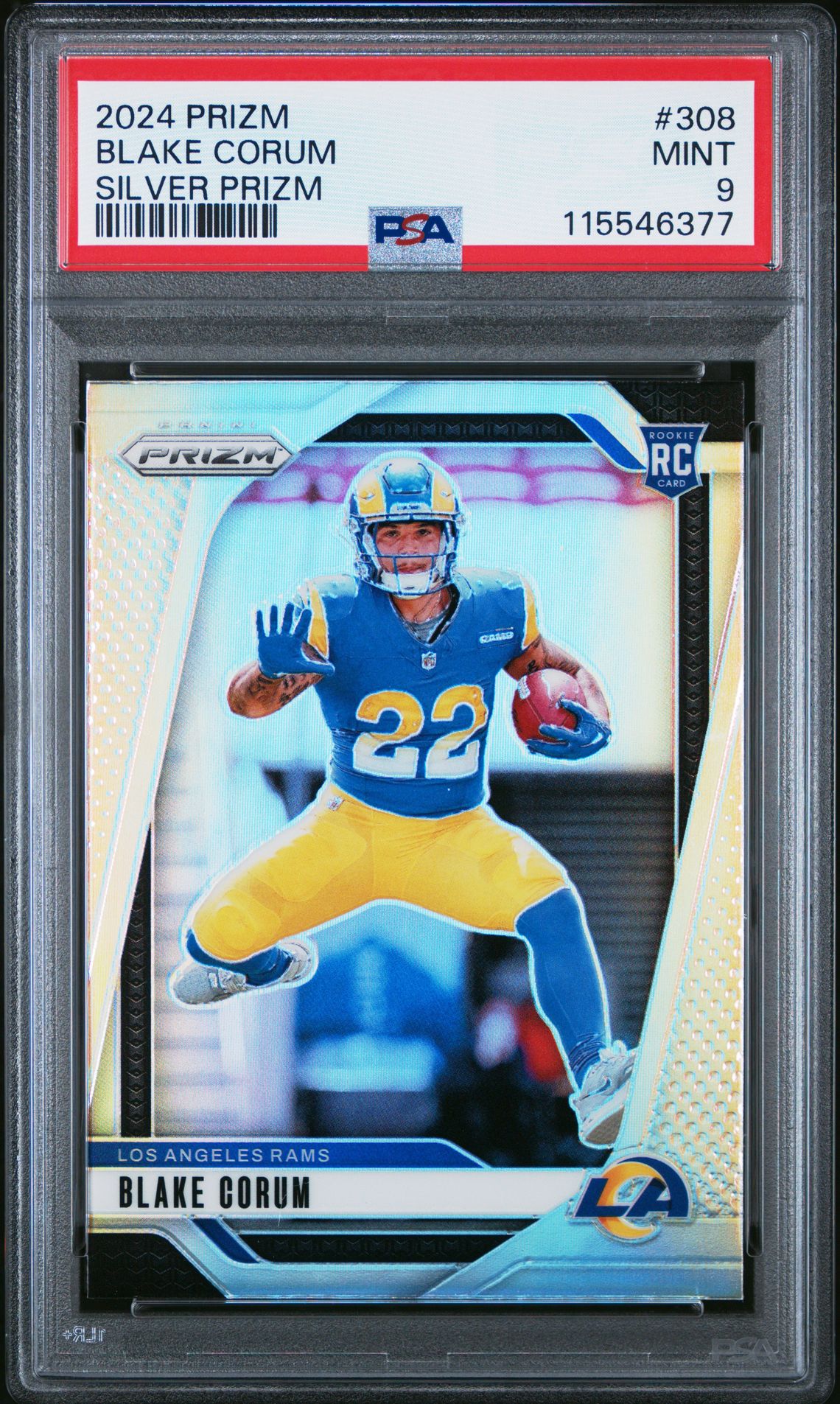 2024 Panini Prizm Blake Corum #308 (Silver Prizm) Mint 9 front