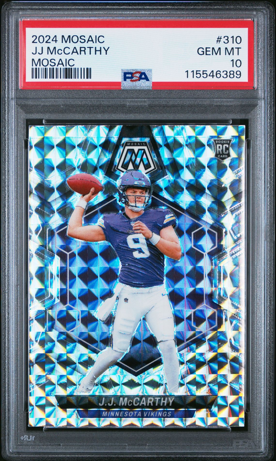 2024 Panini Mosaic Jj Mccarthy #310 (Mosaic) Gem Mt 10 front