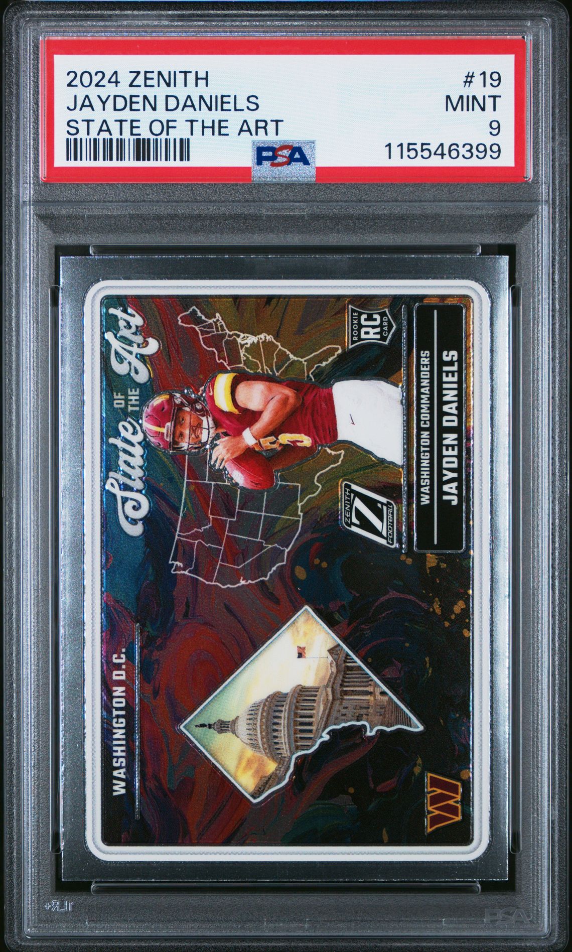 2024 Panini Zenith State Of The Art Jayden Daniels #19 Mint 9 front