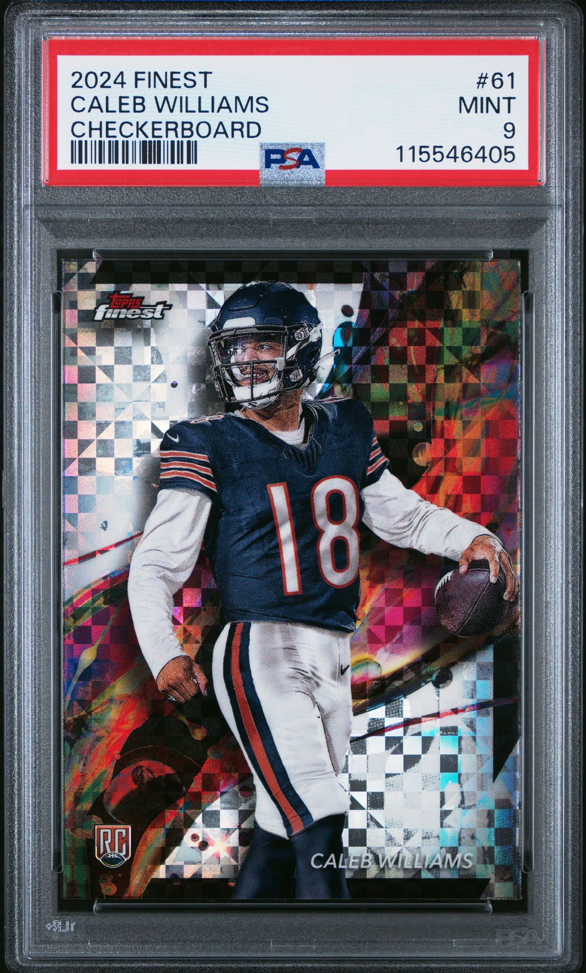2024 Topps Finest Caleb Williams #61 (Checkerboard) Mint 9 front