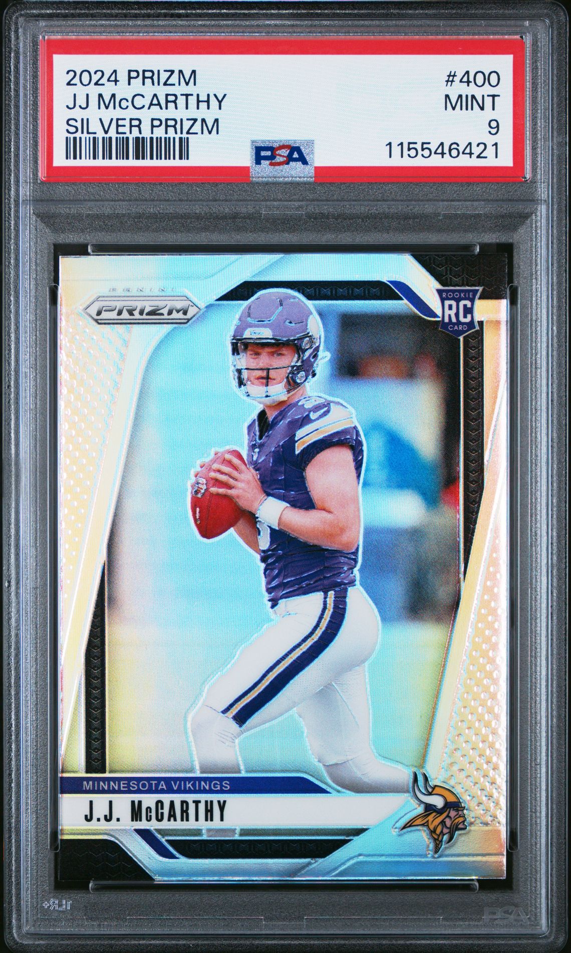 2024 Panini Prizm Jj Mccarthy #400 (Silver Prizm) Mint 9 front