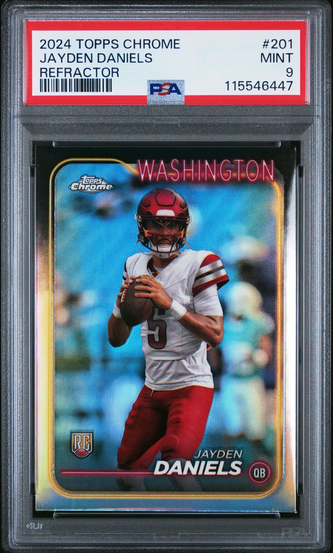 2024 Topps Chrome Jayden Daniels #201 (Refractor) Mint 9 front