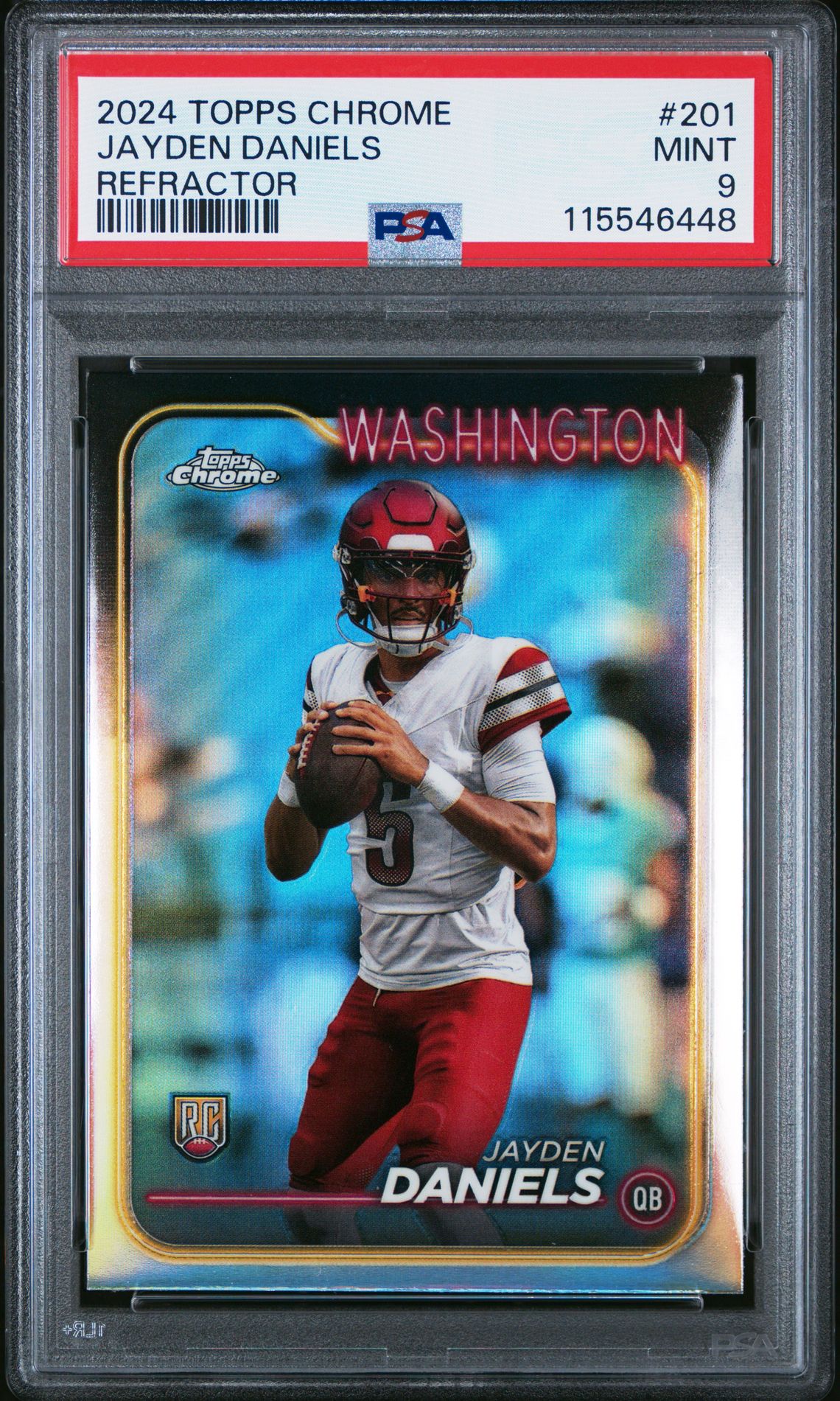 2024 Topps Chrome Jayden Daniels #201 (Refractor) Mint 9 front