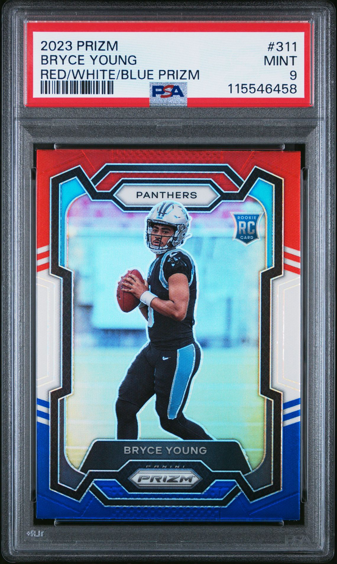 2023 Panini Prizm Bryce Young #311 (Red/White/Blue Prizm) Mint 9 front