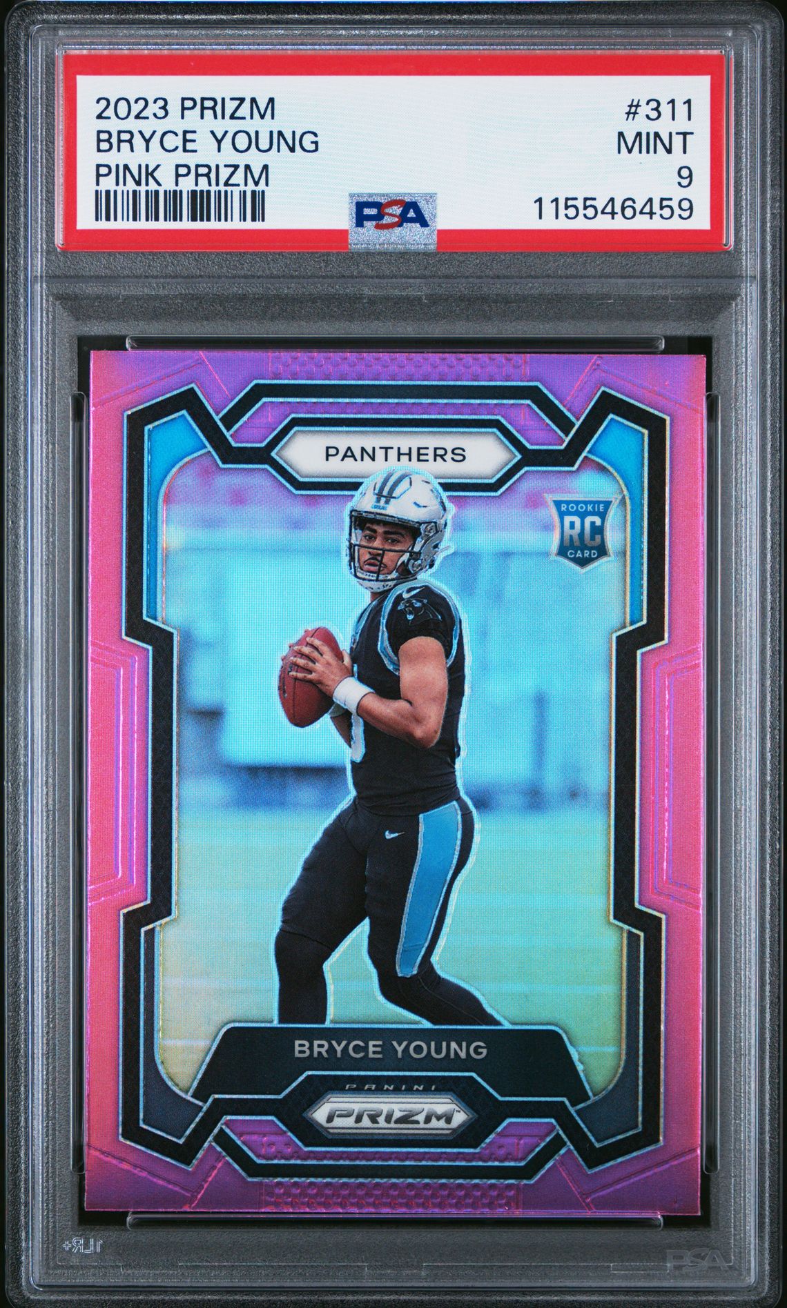 2023 Panini Prizm Bryce Young #311 (Pink Prizm) Mint 9 front