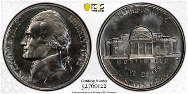 1942 5C Nickel PR67