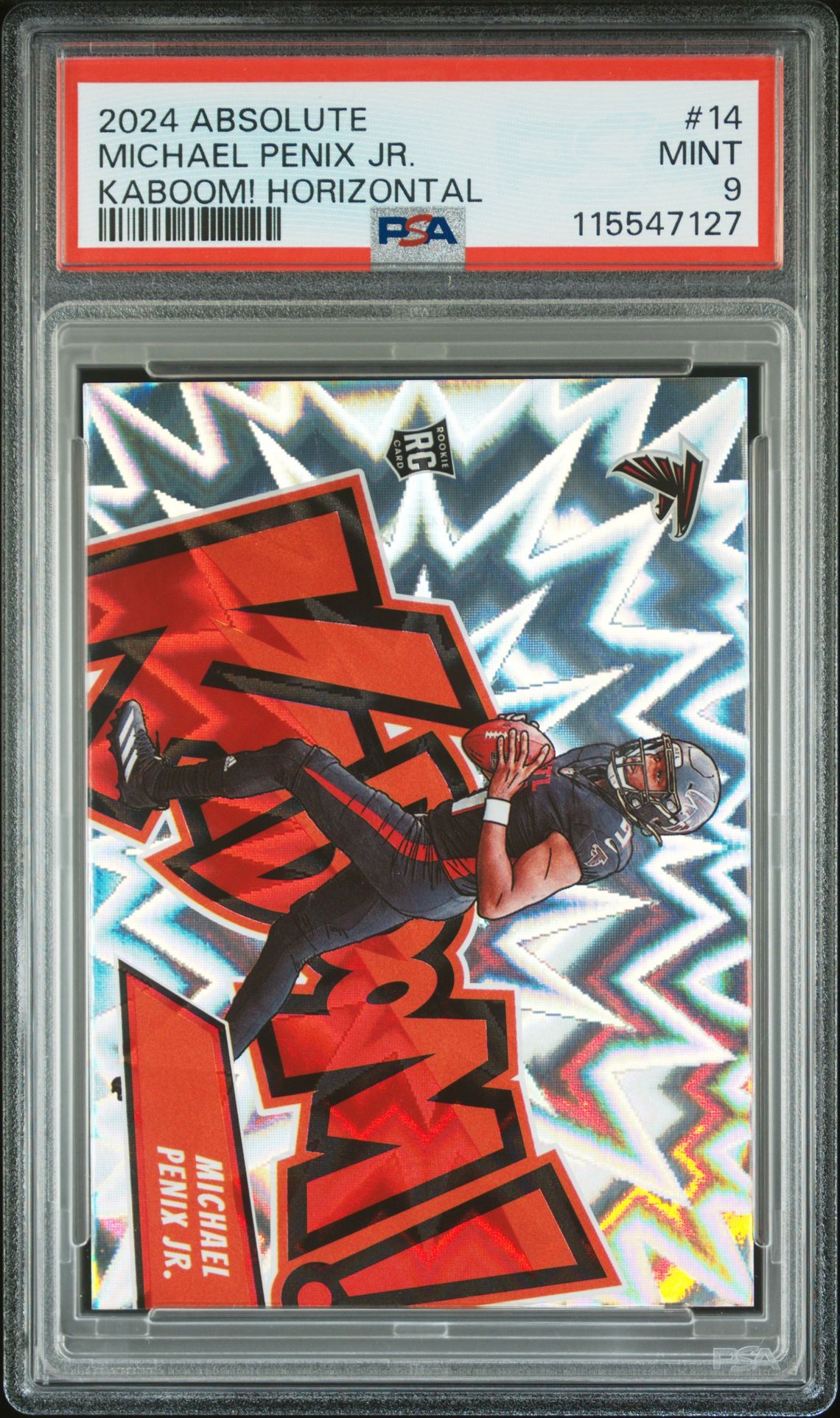 2024 Panini Absolute Kaboom! Horizontal Michael Penix Jr. #14 Mint 9 front