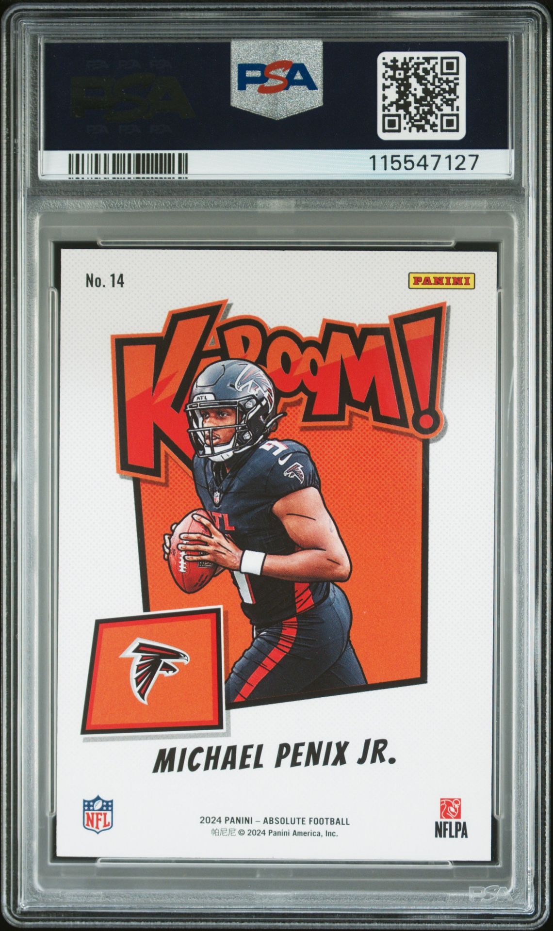 2024 Panini Absolute Kaboom! Horizontal Michael Penix Jr. #14 Mint 9 back
