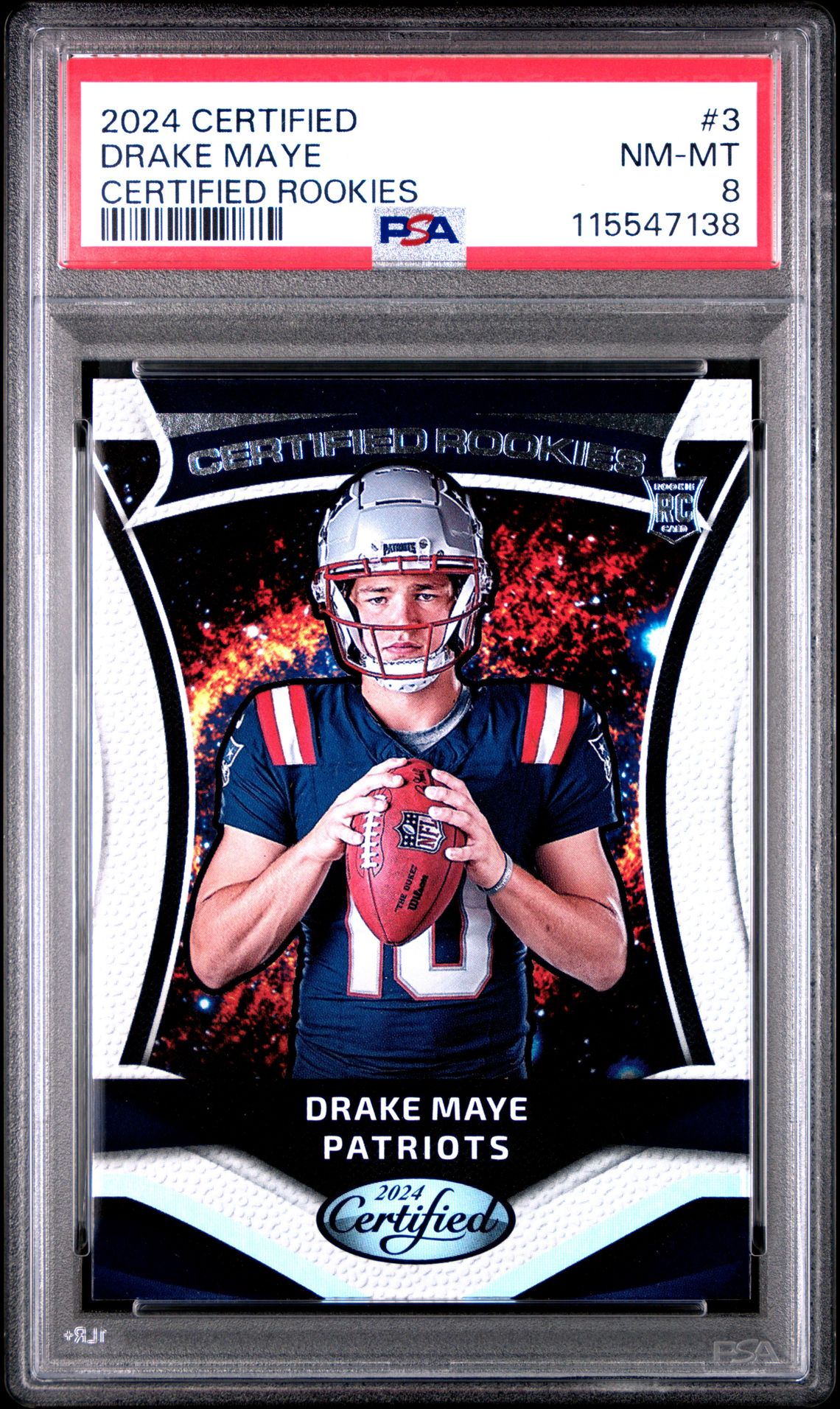 2024 Panini Certified Certified Rookies Drake Maye #3 Nm-Mt 8 front