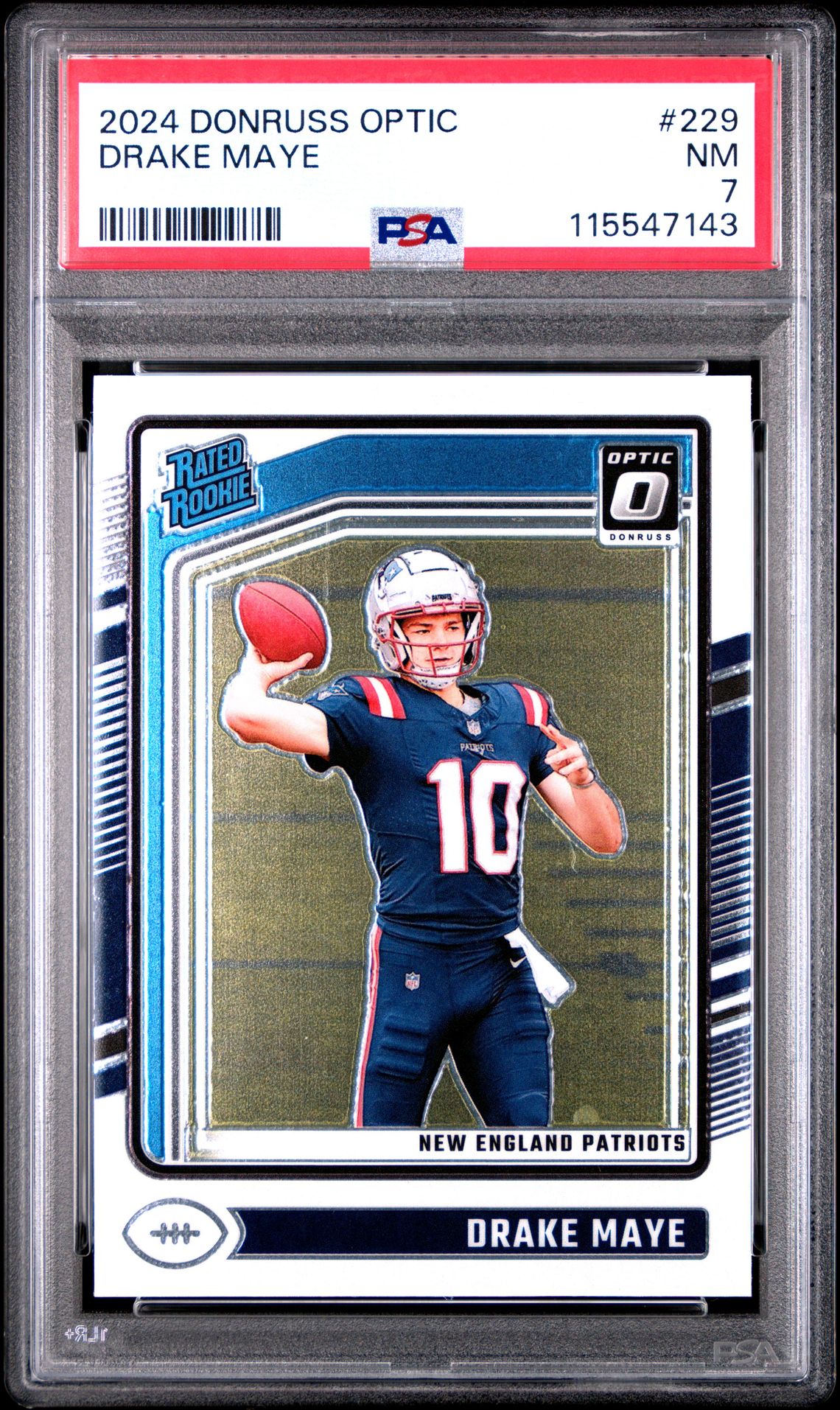 2024 Panini Donruss Optic Drake Maye #229 Nm 7 front