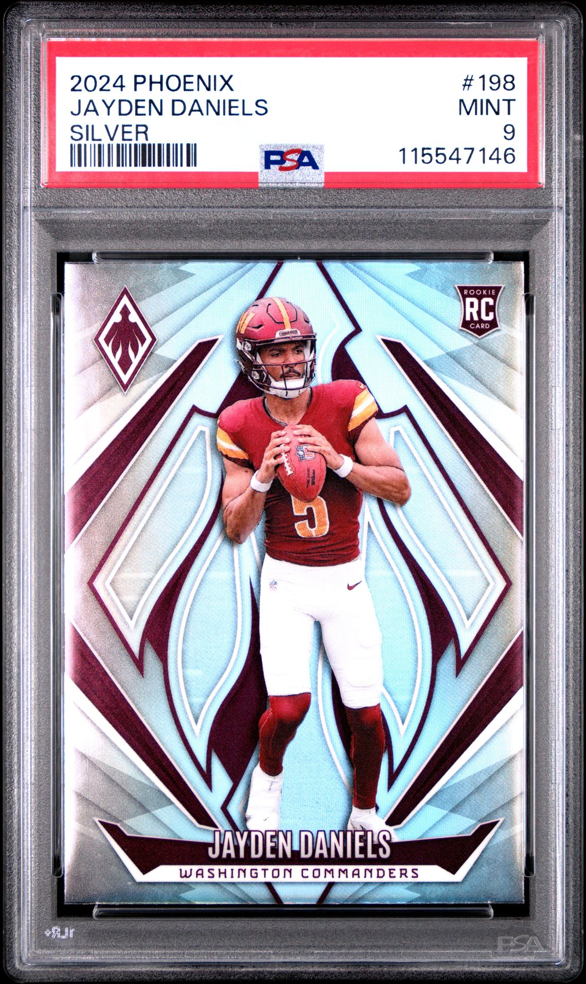 2024 Panini Phoenix Jayden Daniels #198 (Silver) Mint 9 front