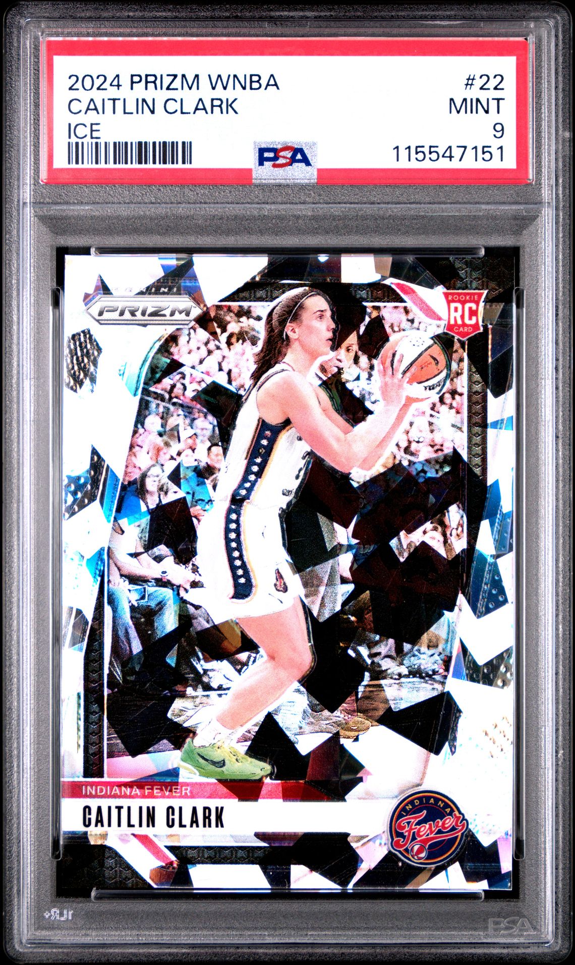 2024 Panini Prizm Wnba Caitlin Clark #22 (Ice) Mint 9 front
