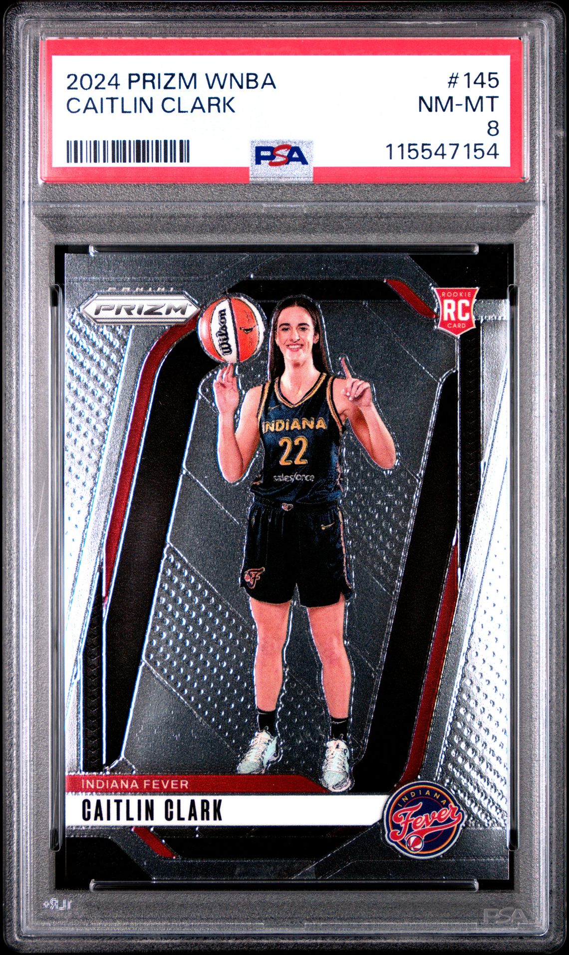 2024 Panini Prizm Wnba Caitlin Clark #145 Nm-Mt 8 front