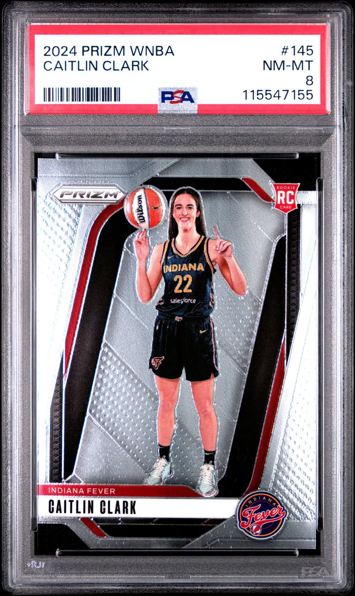 2024 Panini Prizm Wnba Caitlin Clark #145 Nm-Mt 8 front