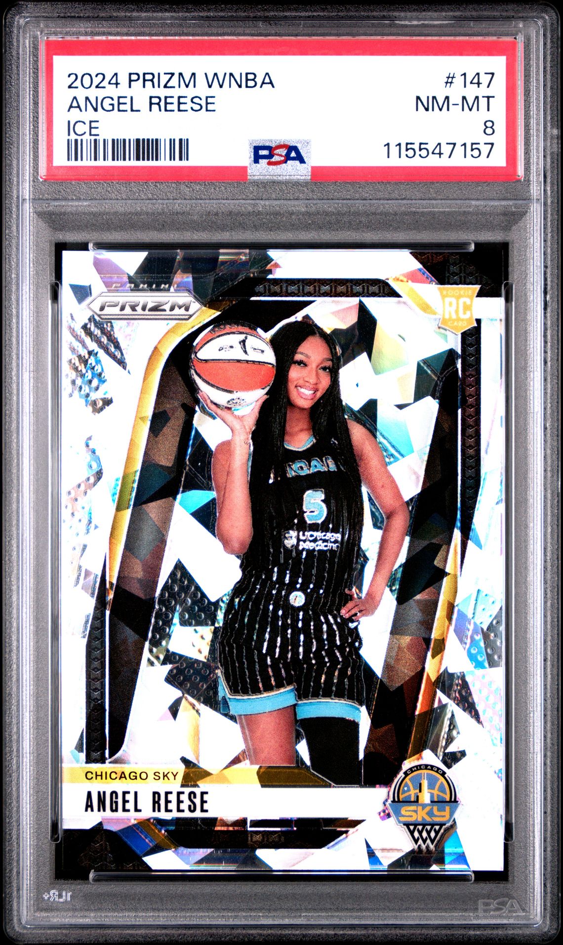 2024 Panini Prizm Wnba Angel Reese #147 (Ice) Nm-Mt 8 front