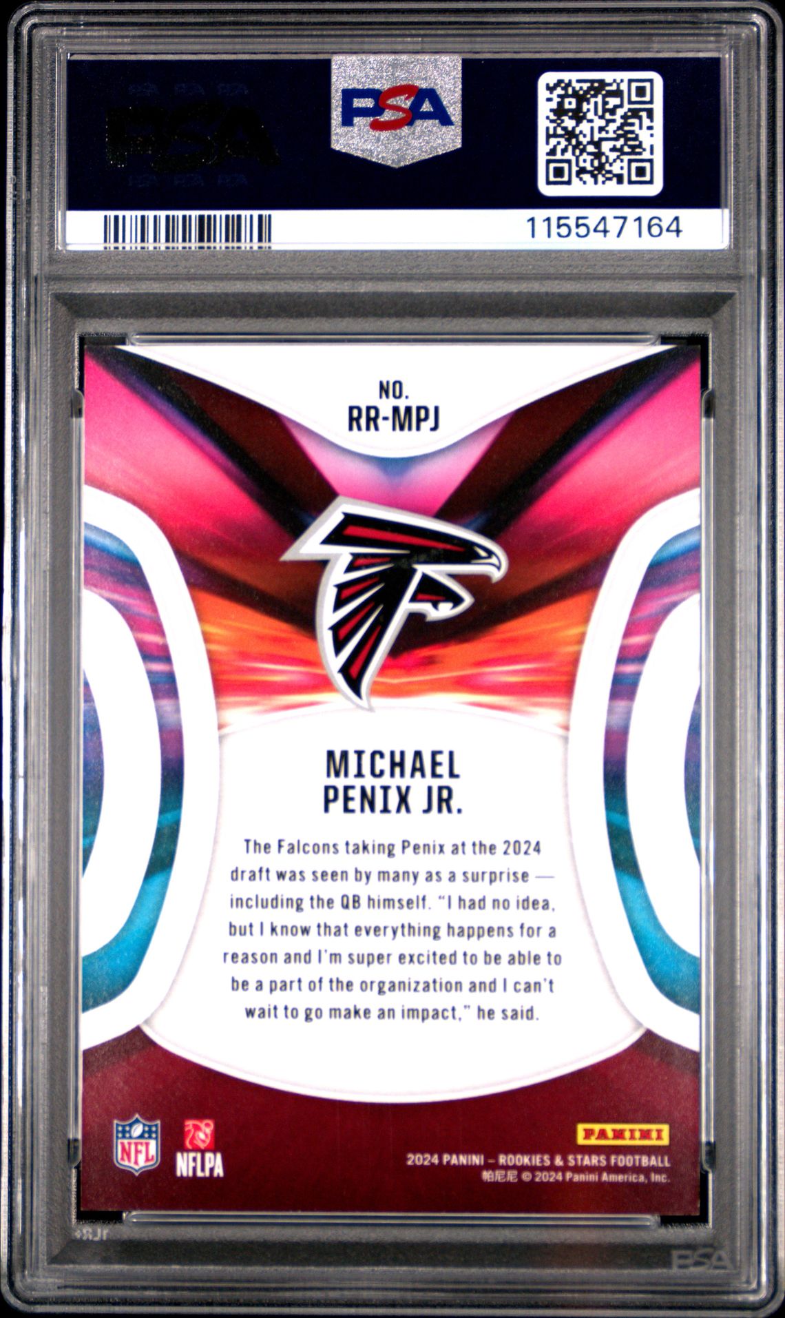 2024 Panini Rookies & Stars Rookie Rush Michael Penix Jr. #Rrmpj (Rookie Rush-Orange) Nm-Mt 8 back