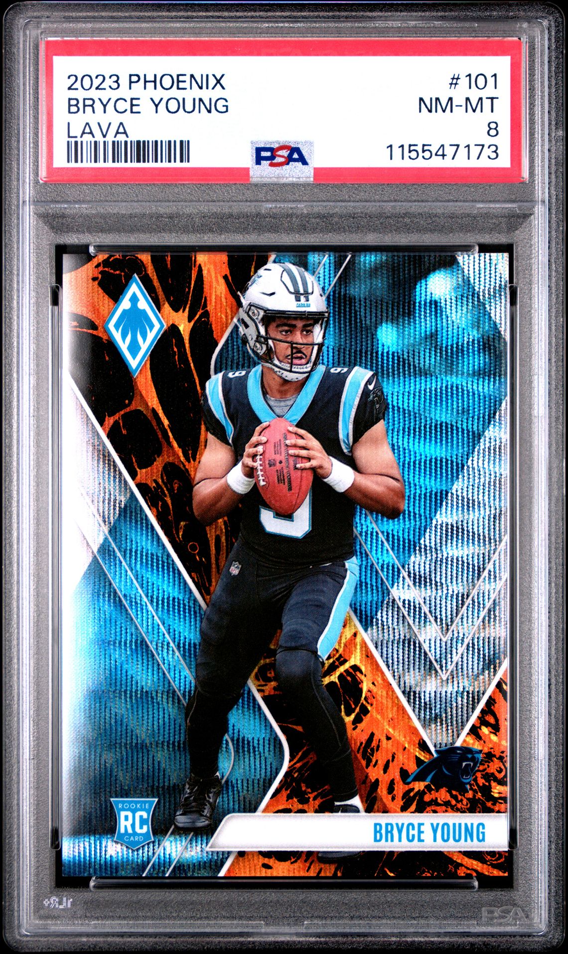 2023 Panini Phoenix Bryce Young #101 (Lava) Nm-Mt 8 front
