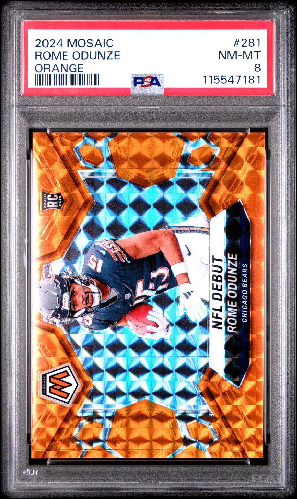 2024 Panini Mosaic Rome Odunze #281 (Orange) Nm-Mt 8 front