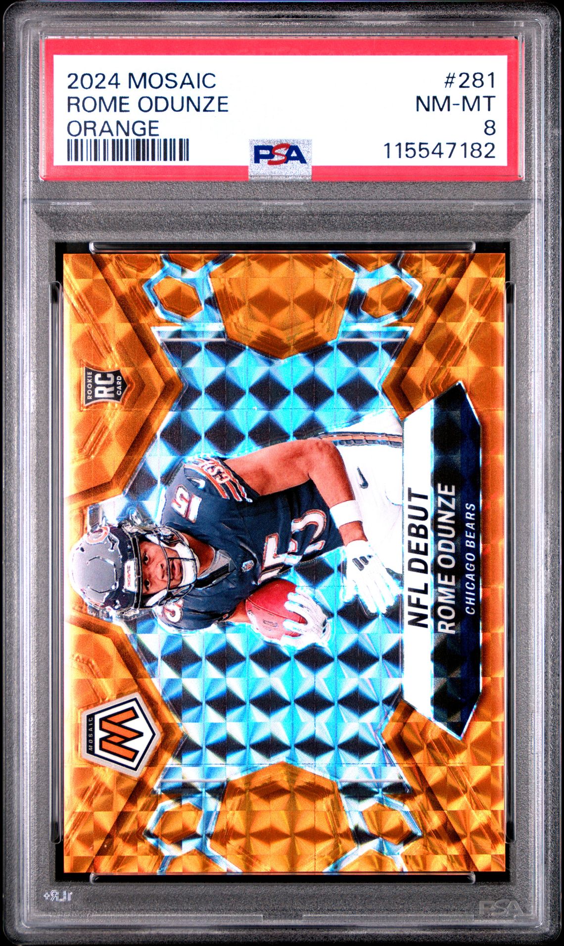 2024 Panini Mosaic Rome Odunze #281 (Orange) Nm-Mt 8 front