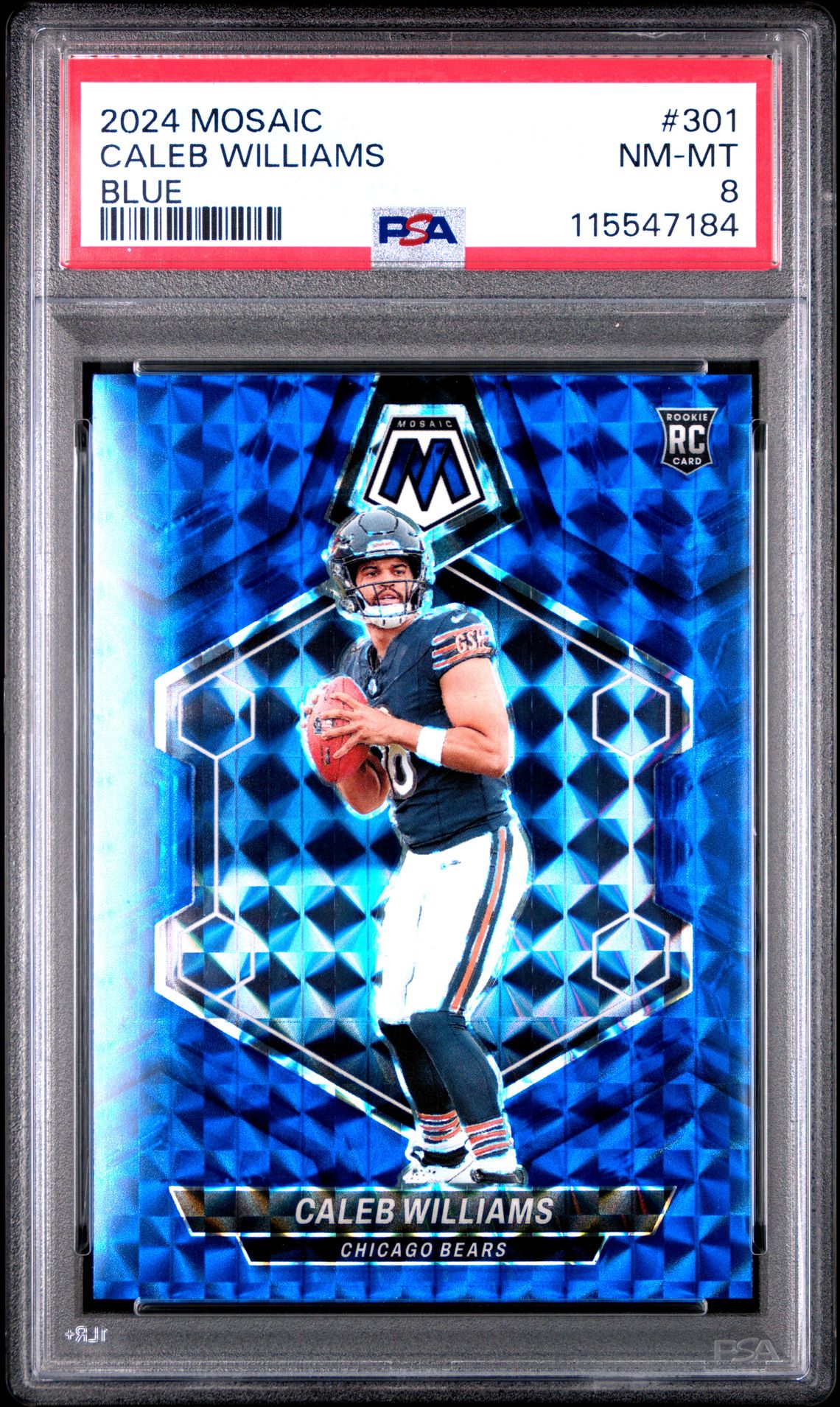 2024 Panini Mosaic Caleb Williams #301 (Blue) Nm-Mt 8 front