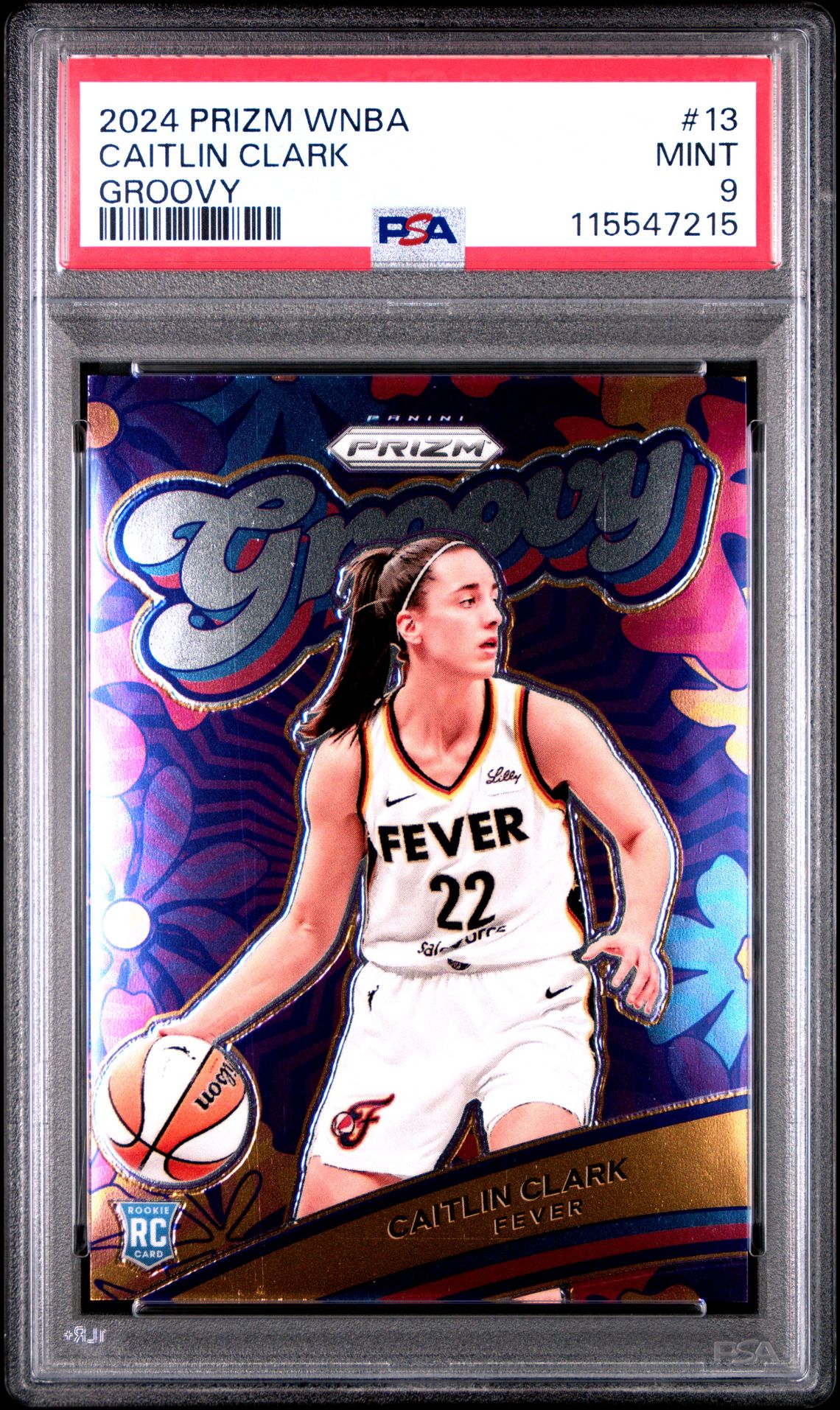 2024 Panini Prizm Wnba Groovy Caitlin Clark #13 Mint 9 front