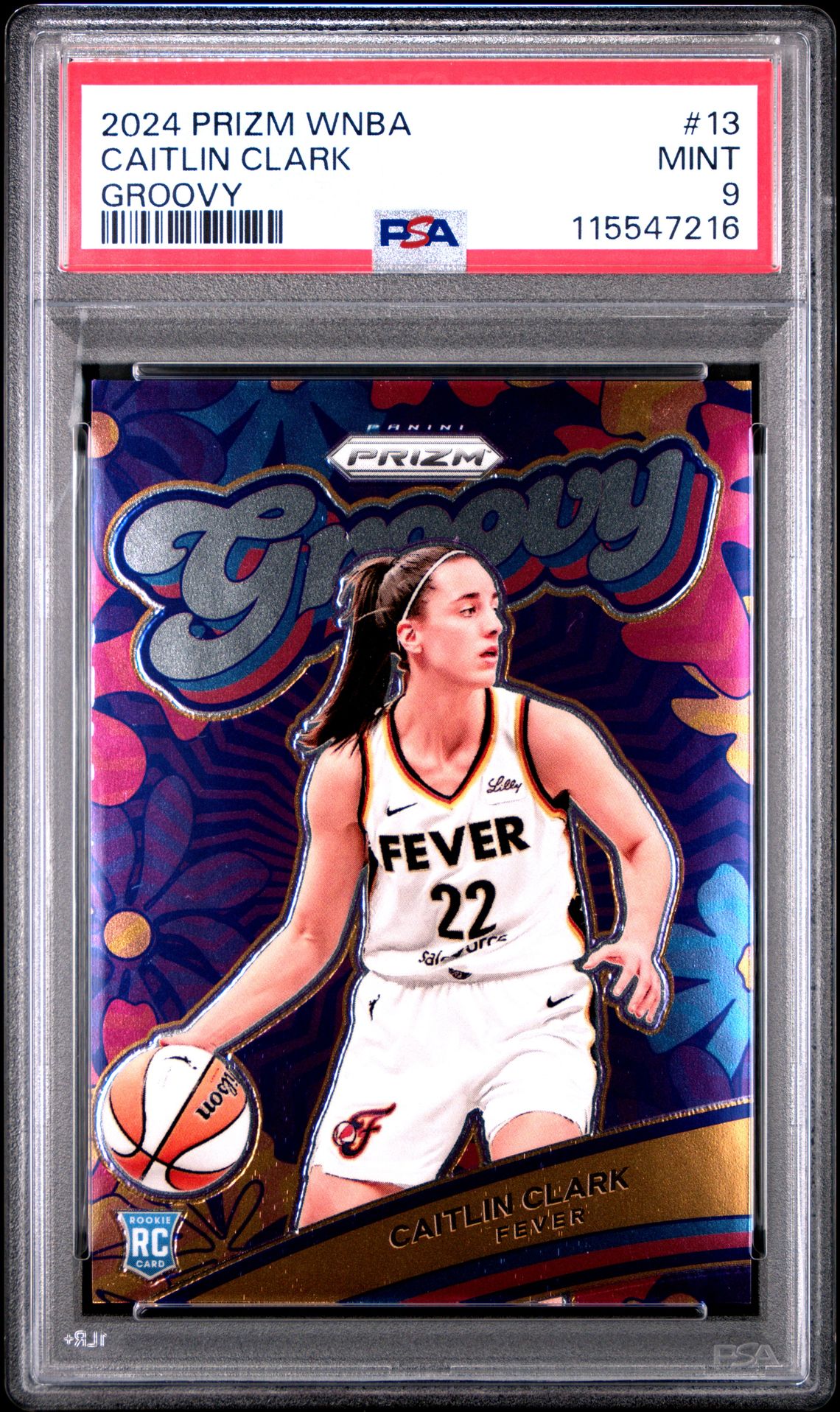 2024 Panini Prizm Wnba Groovy Caitlin Clark #13 Mint 9 front