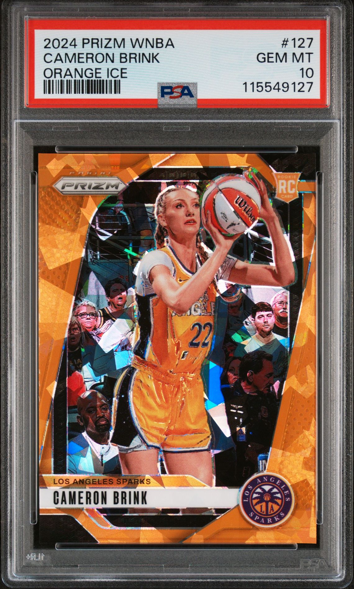 2024 Panini PANINI PRIZM WNBA ORANGE VELOCITY #127 Cameron Brink front